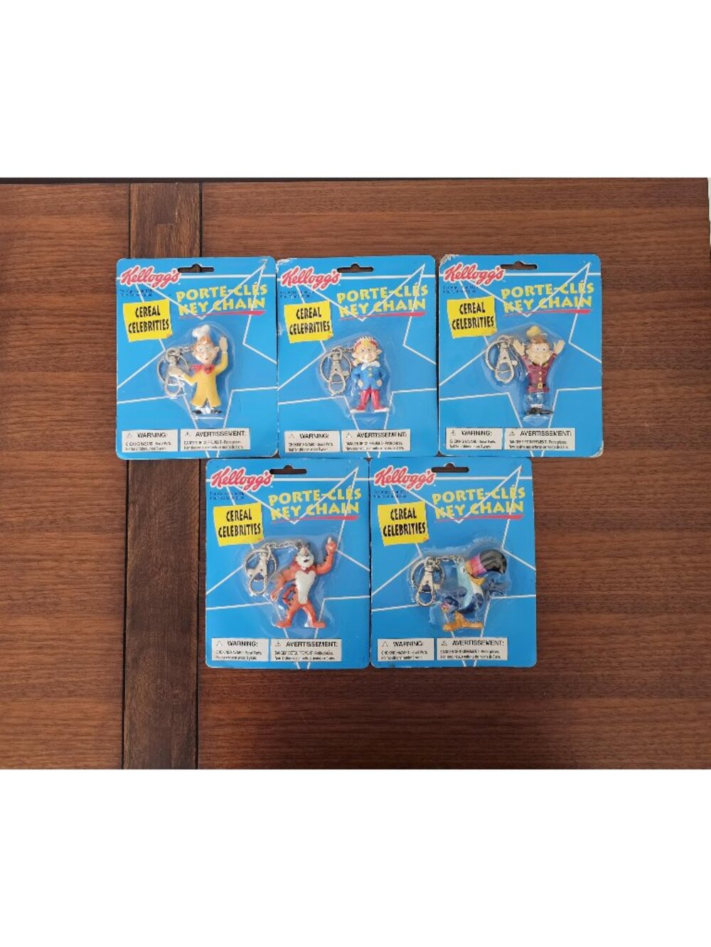 Vintage Kellogg's Cereal Celebrities Characters Key Chains